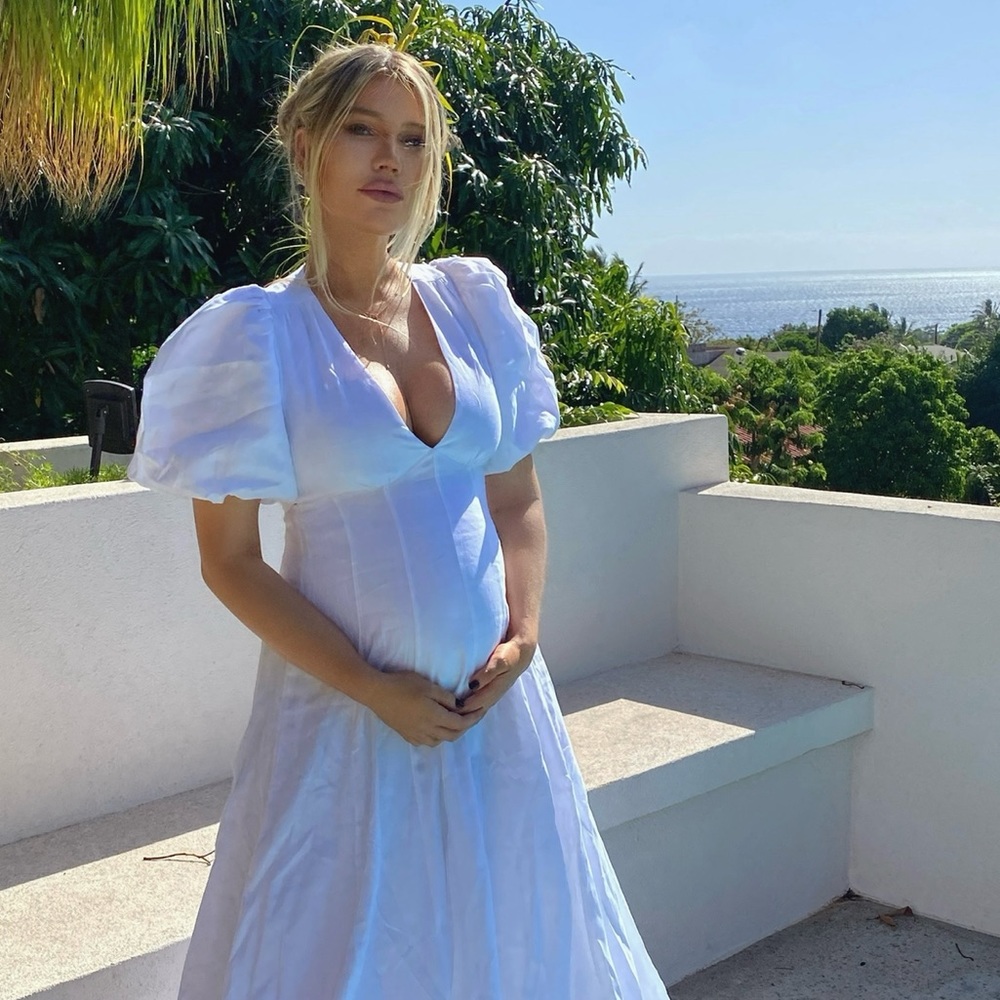 Diish Aisle Linen Backless Long Dress